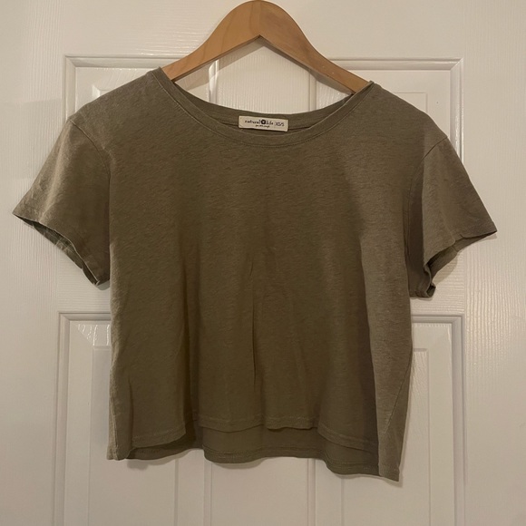NATURAL LIFE Tops - Natural Life Baby Green Tee 0119